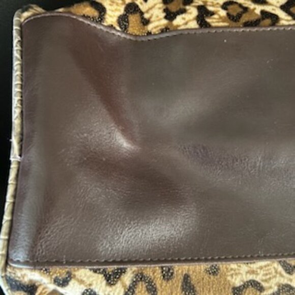 NWOT Large Vintage Y2K Animal Print Satchel Dome Handbag Tote - Picture 16 of 16